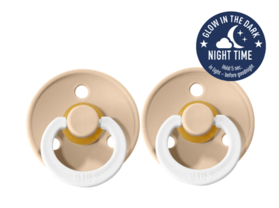 Bibs Baby Accessory Vanilla Night BIBS Pacifier 2 Pack - Night Glow - Size 2