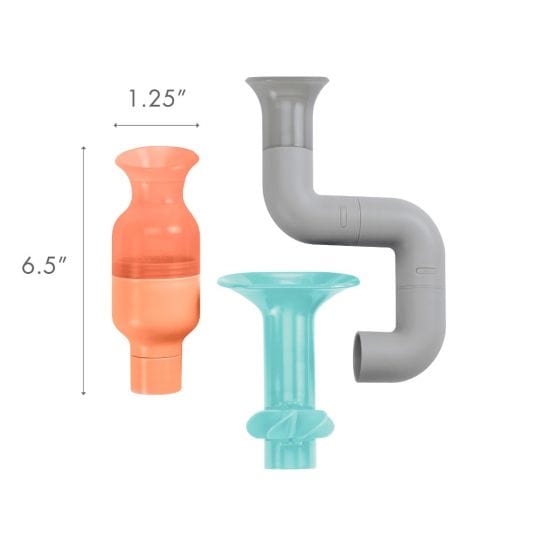 Boon Bath Toys Tubes Bath Toy - Coral/Multi