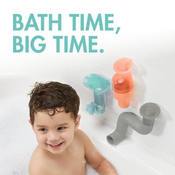 Boon Bath Toys Tubes Bath Toy - Coral/Multi