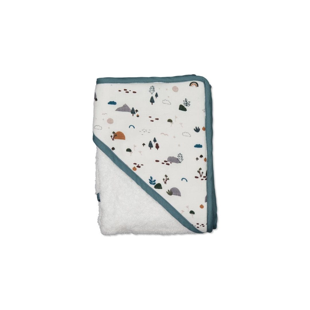 Burrow & Be Linen Bath Garden Treasures Baby Hooded Towel