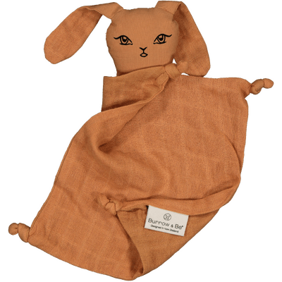 Burrow & Be Toys Comforter Rust Muslin Bunny Comforter ( New Colours)