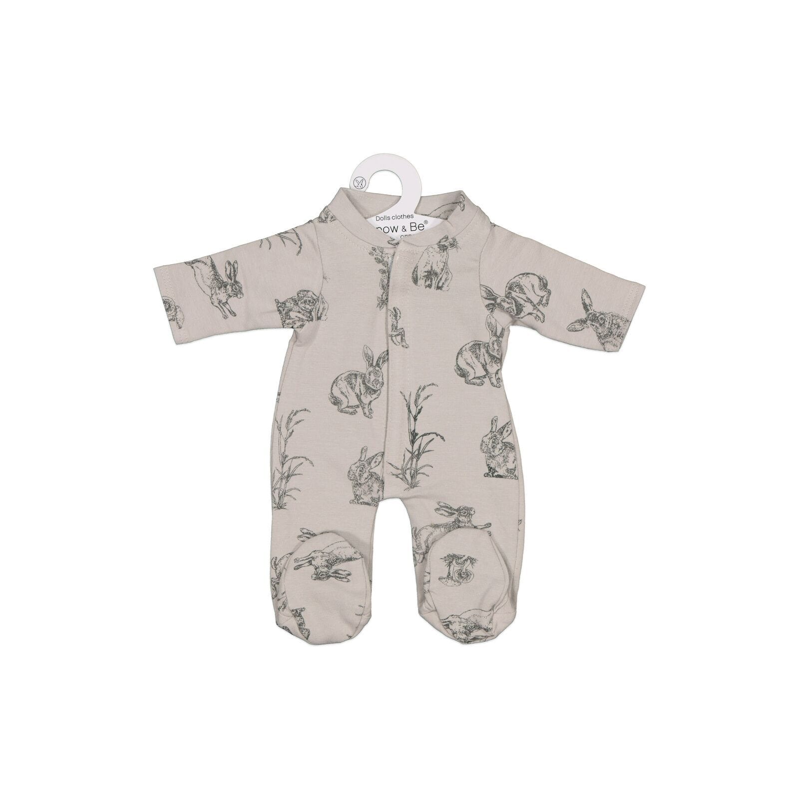 Burrow & Be Toys Grey Burrowers Sleepsuit for 38cm Doll