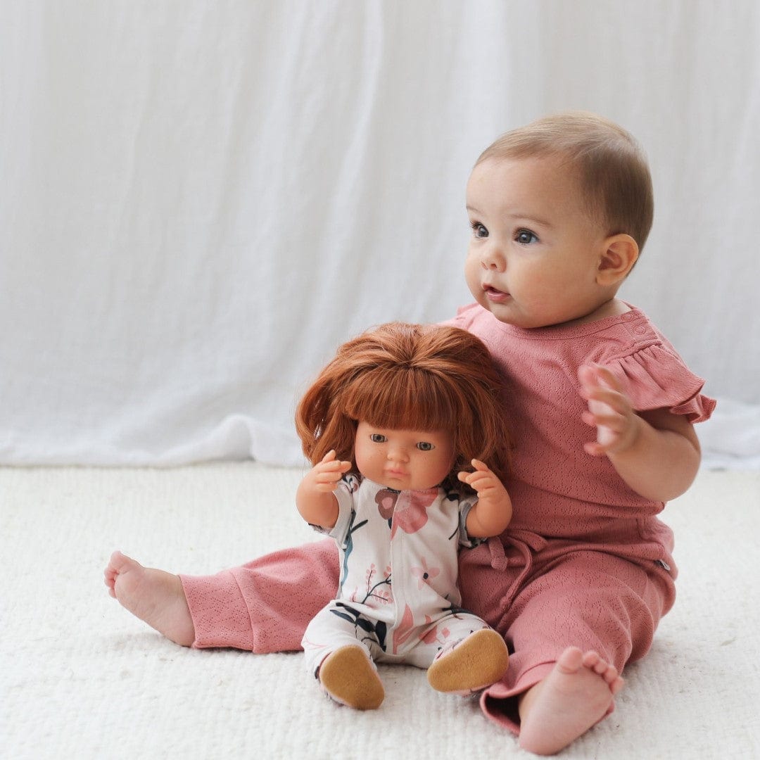 Burrow & Be Toys Pink Clementine Doll Romper for 21cm dolls