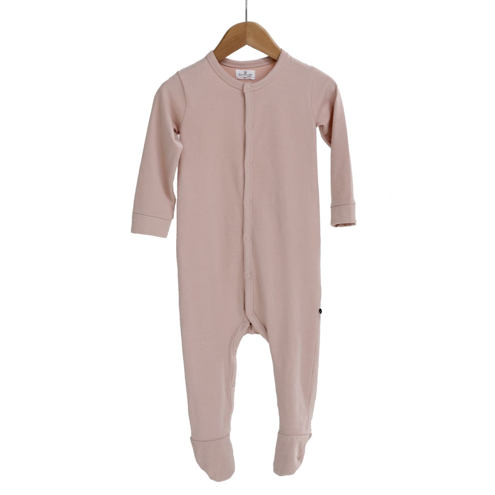 Burrow & Be Unisex Outfit Dusty Pink / 0-3M Organic Essentials Sleep Suit