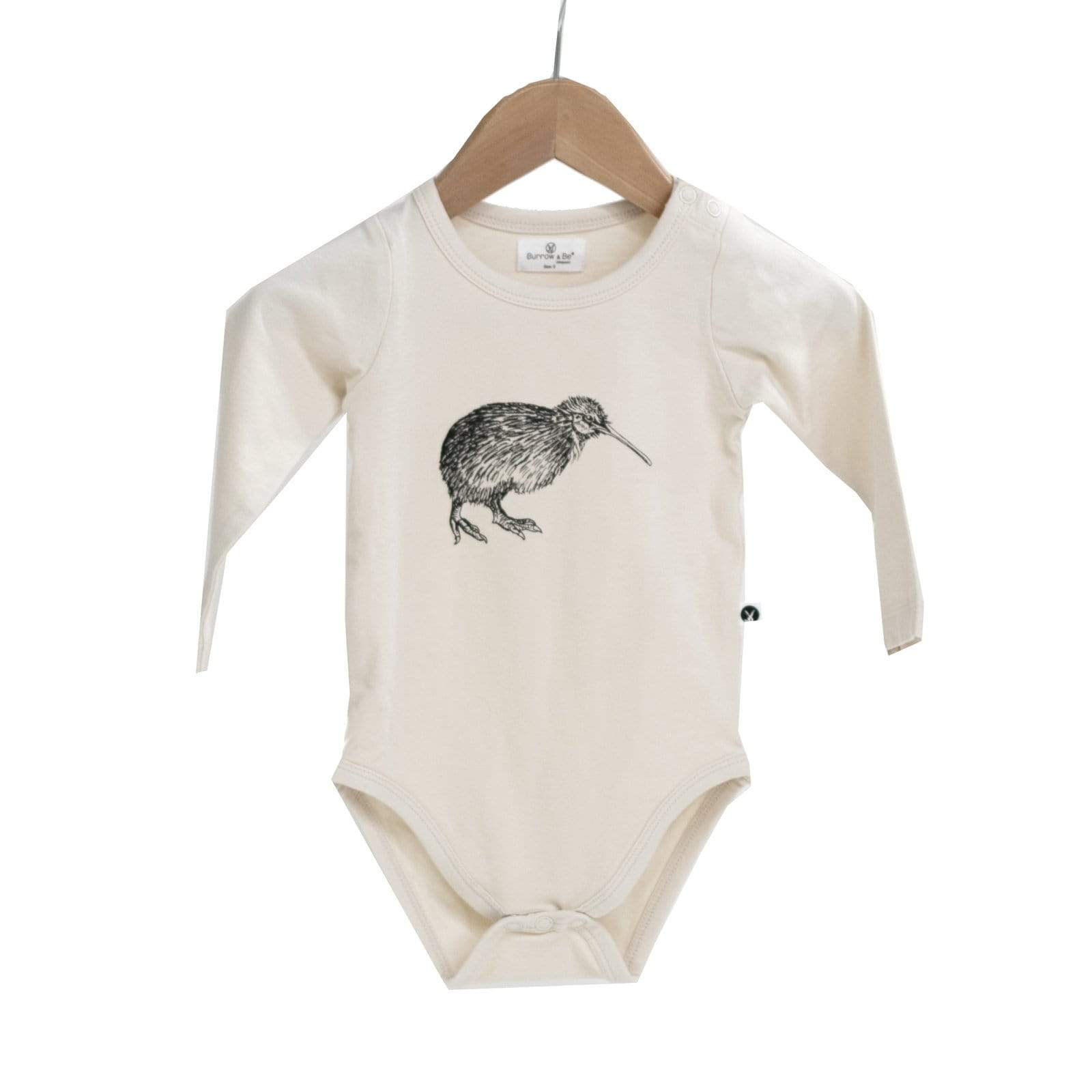 Burrow & Be Unisex Outfit Kiwi / 6-12M Organic Essential L/S Onesie