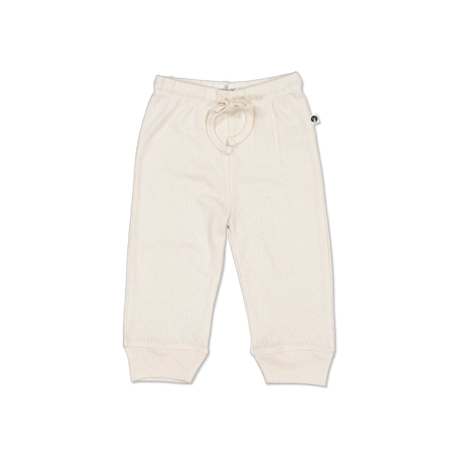 Burrow & Be Unisex Pants Pointelle Baby Pants - Natural
