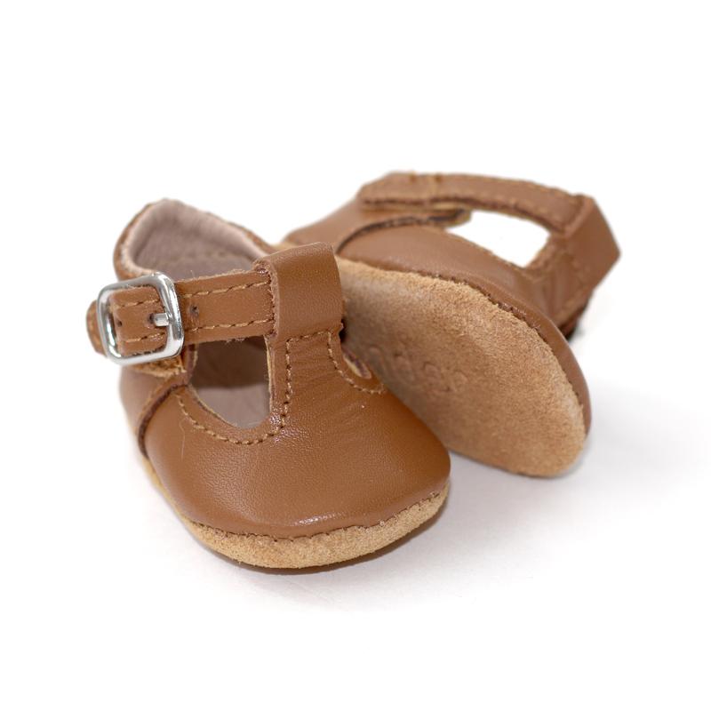 Burrow & Be Wander Dolls Shoes - T Bar in Tan