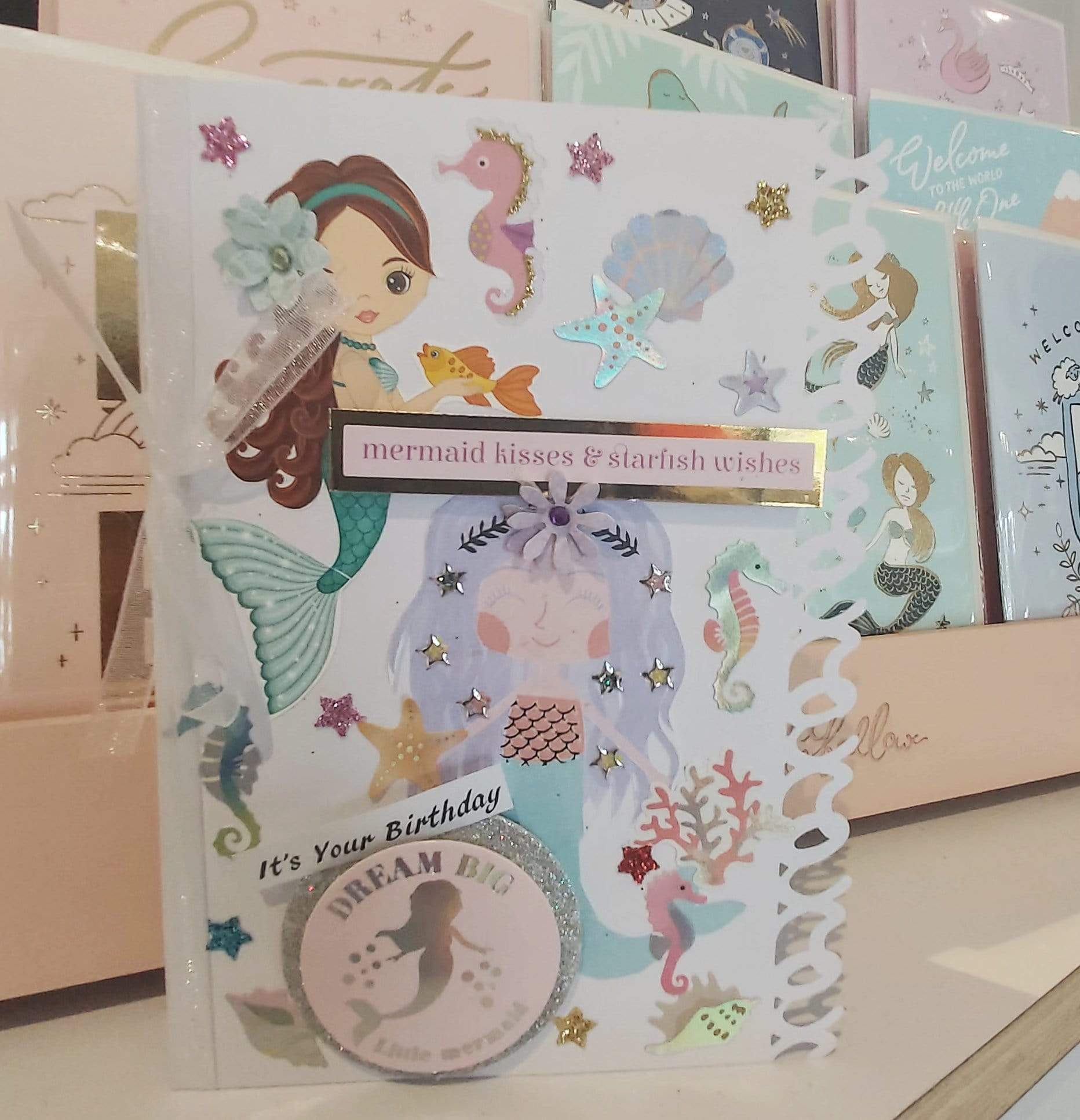 Cards by Trish Childrens Gifts Mermaid Handmade Gift Card