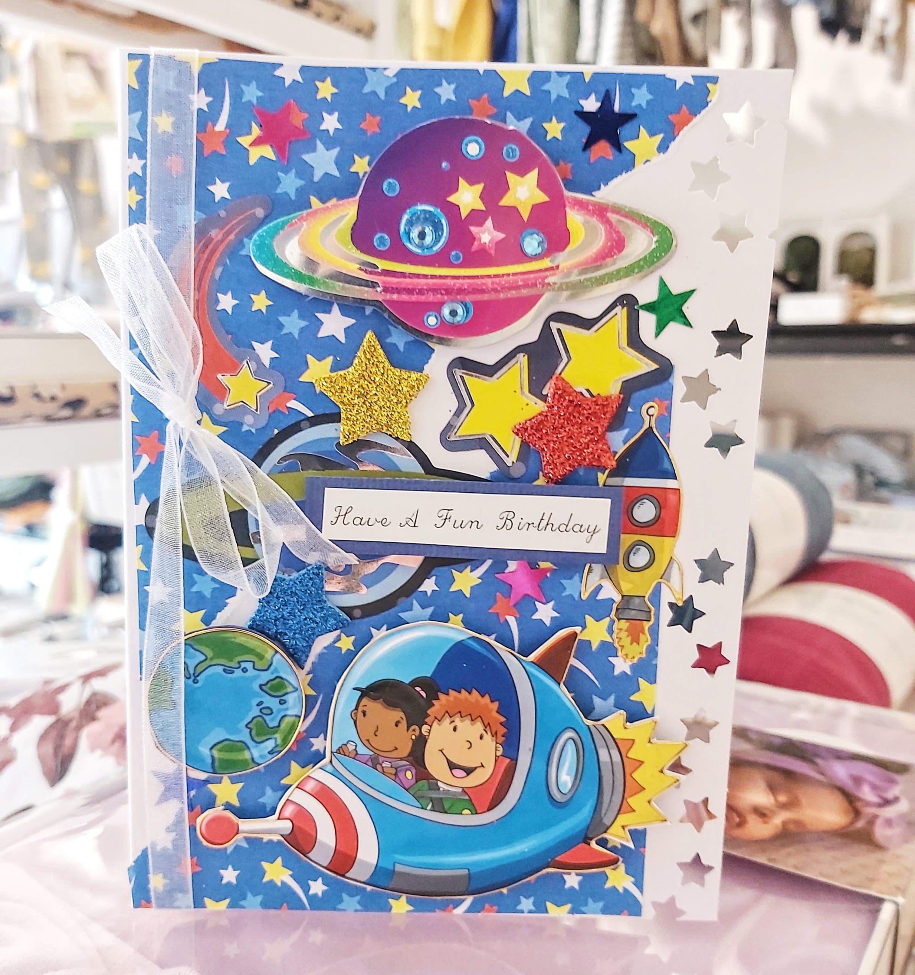 Cards by Trish Childrens Gifts Space Adventures Handmade Gift Card