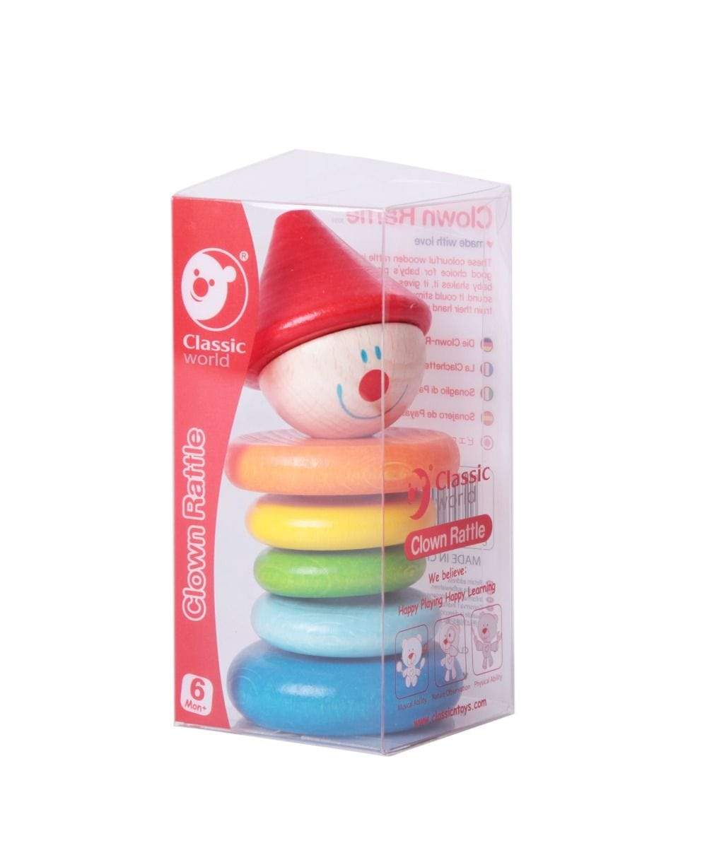 Classic World Toys Clown Rattle