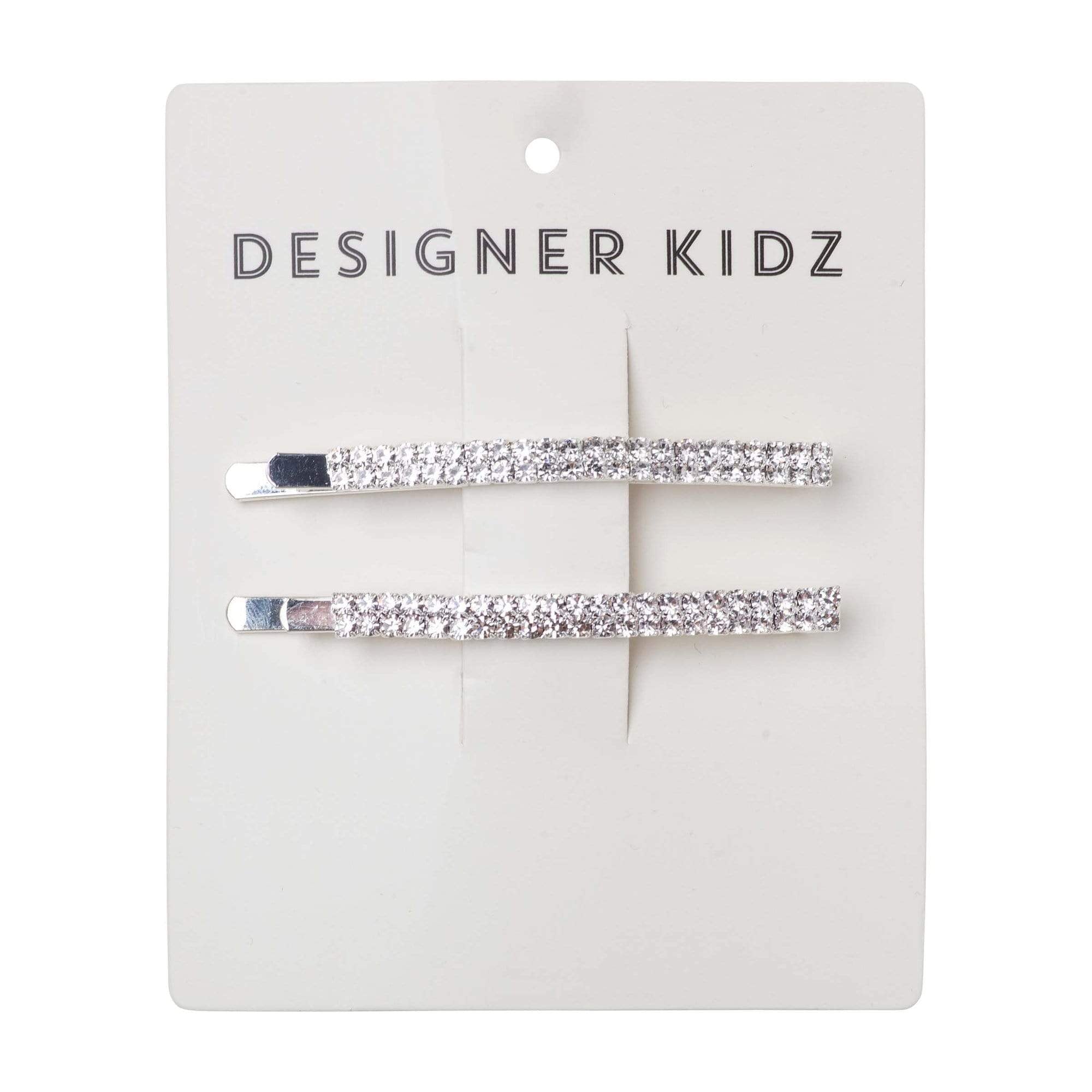 Designer Kidz Accessory Hair Silver Sparkle Hair Clip Pack