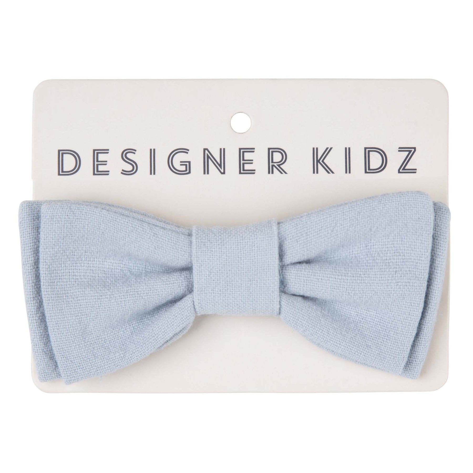 Designer Kidz Boys Accessory Oscar Linen Bow Tie - Ice Blue
