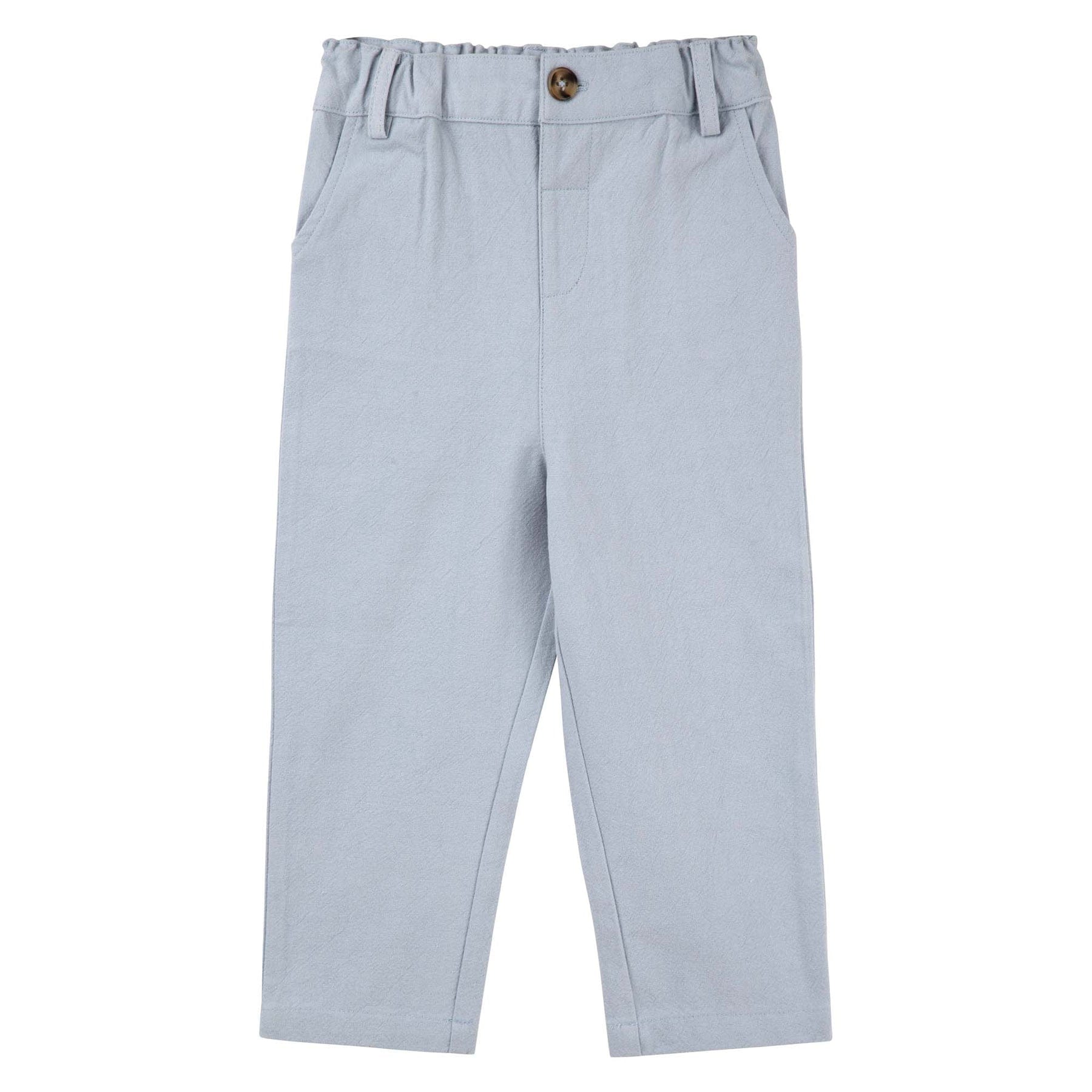 Designer Kidz Boys Pants Oscar Linen Suit Pants - Ice Blue