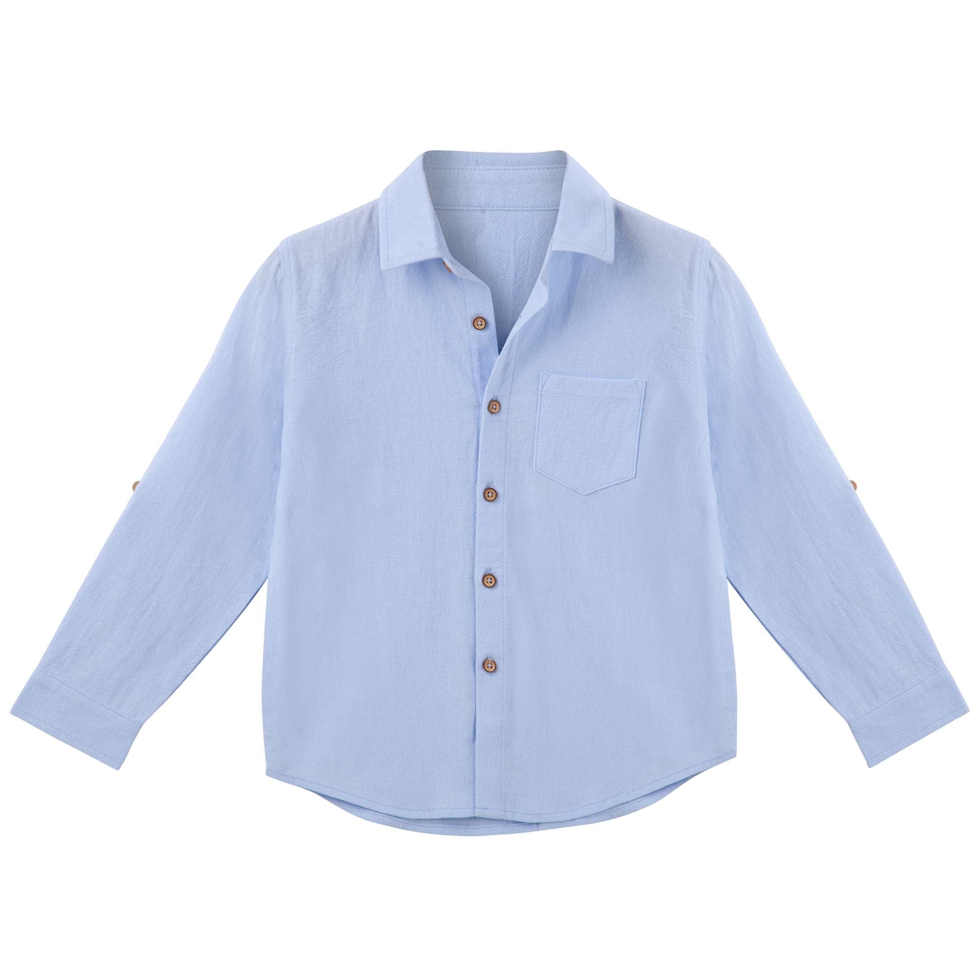 Designer Kidz Boys Tops Archie L/S Button Shirt