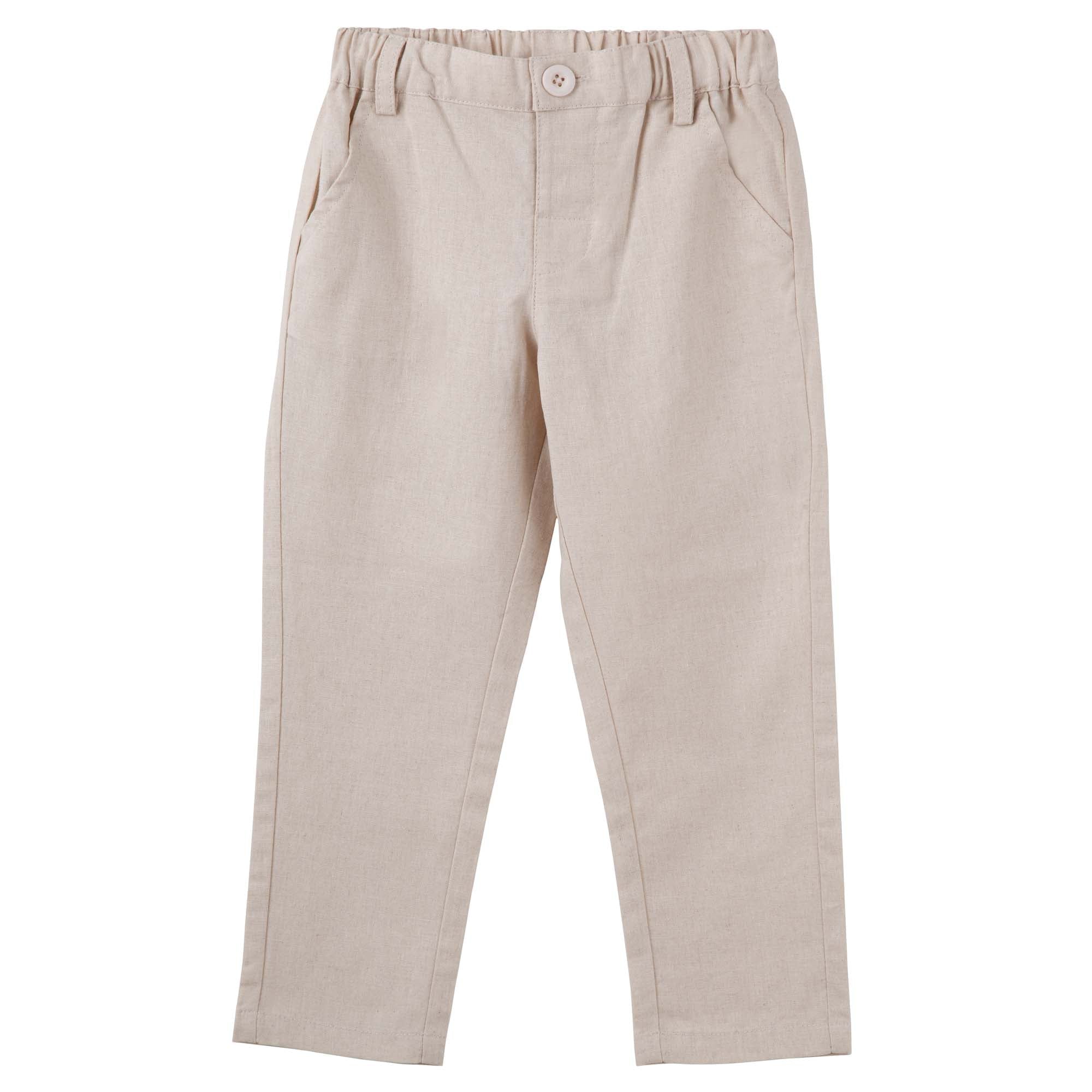 Designer Kidz Boys Tops Finley Linen Pants