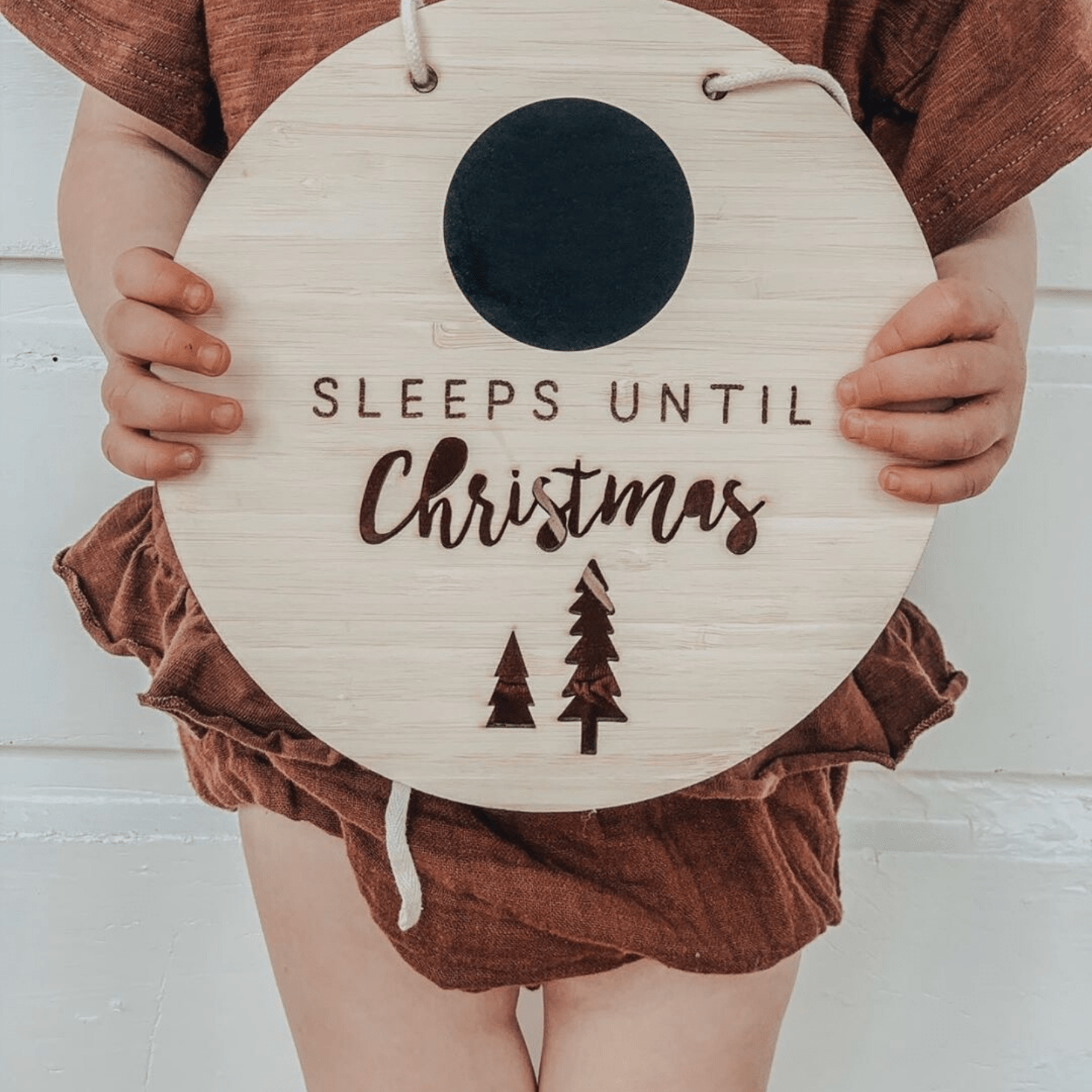 Sleeps till Christmas hanging sign - Parnell Baby Boutique