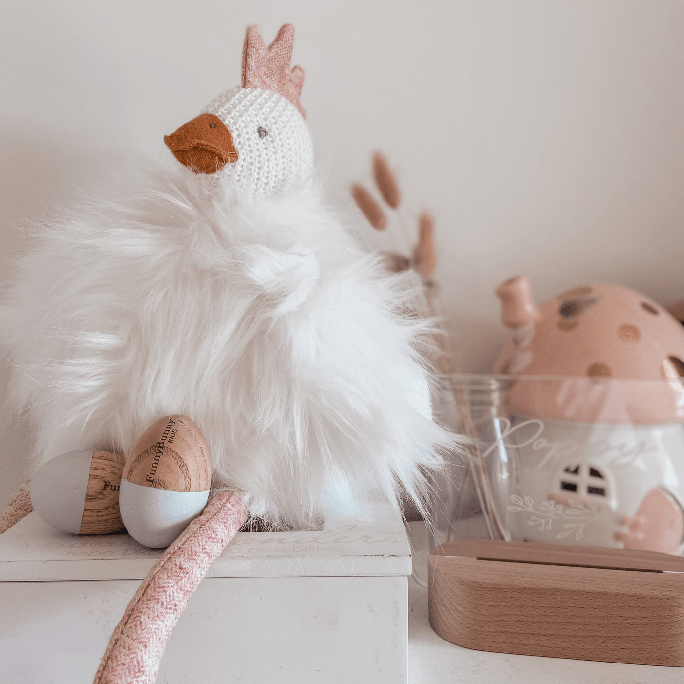 Funny Bunny Kids Toys White Egg Shakers