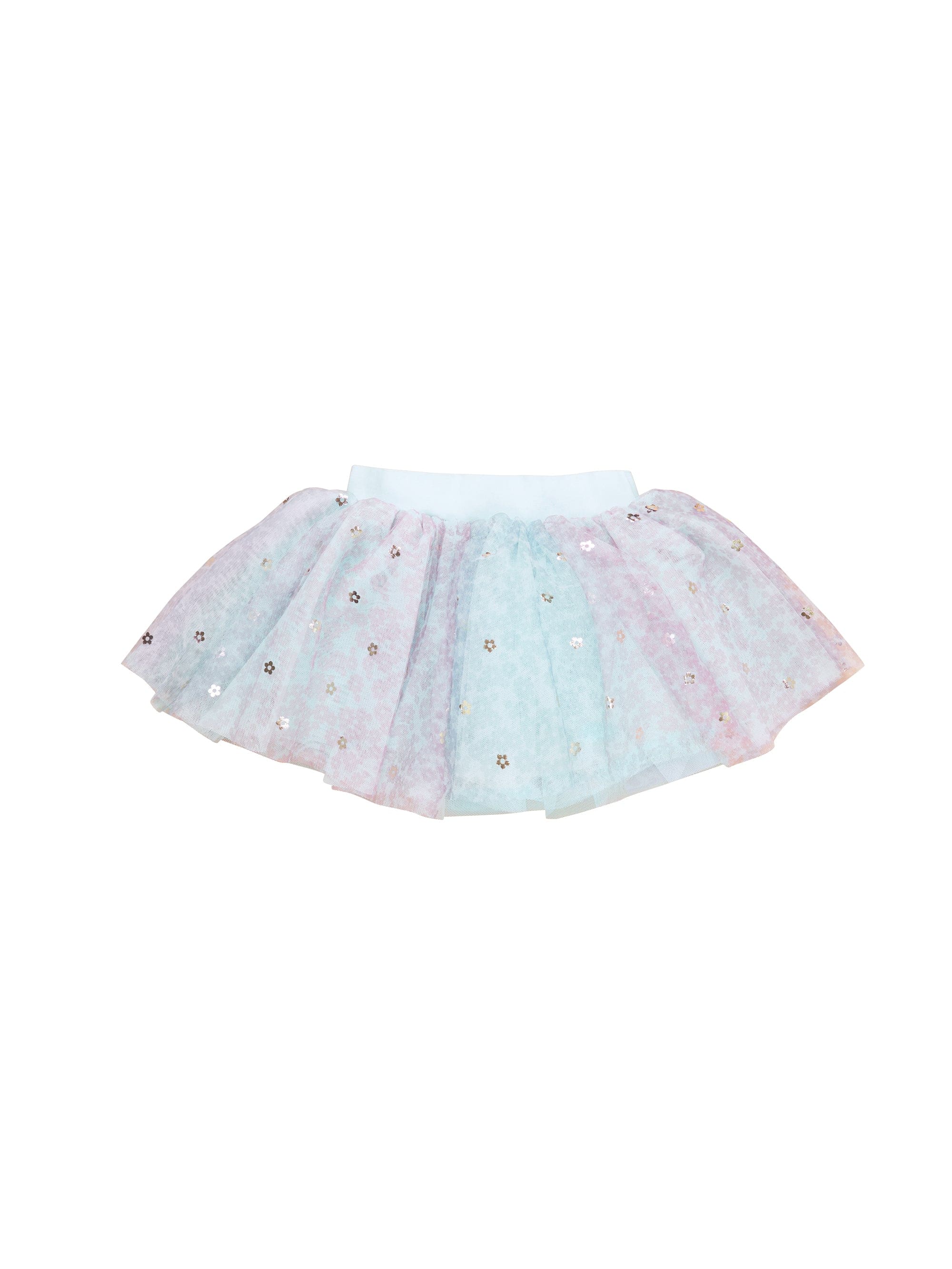 Huxbaby Girls Dress Rainbow Flower Tulle Skirt