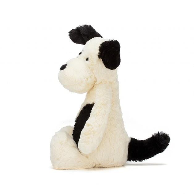 Jellycat Toys Soft Jellycat Bashful Black & Cream Puppy