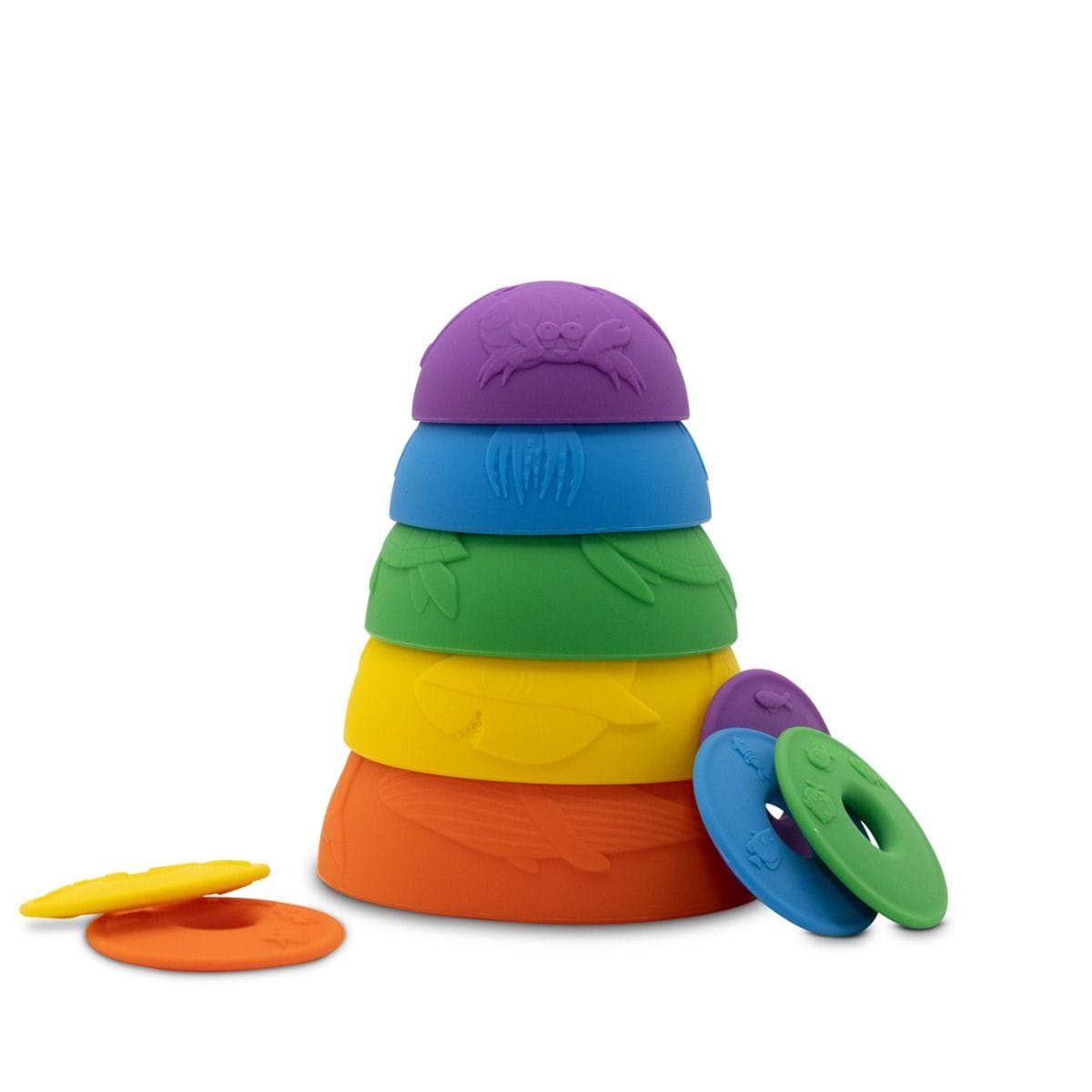 Jellystone Designs Toys Bright Ocean Stacking Cups