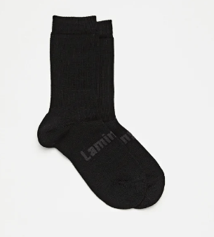 Lamington Accessory Socks 6-8Y Lamington Merino Wool Crew Socks - Black
