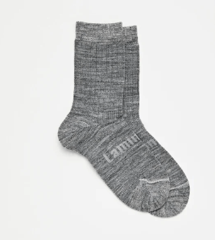 Lamington Accessory Socks 6-8Y Lamington Merino Wool Crew Socks - Grey