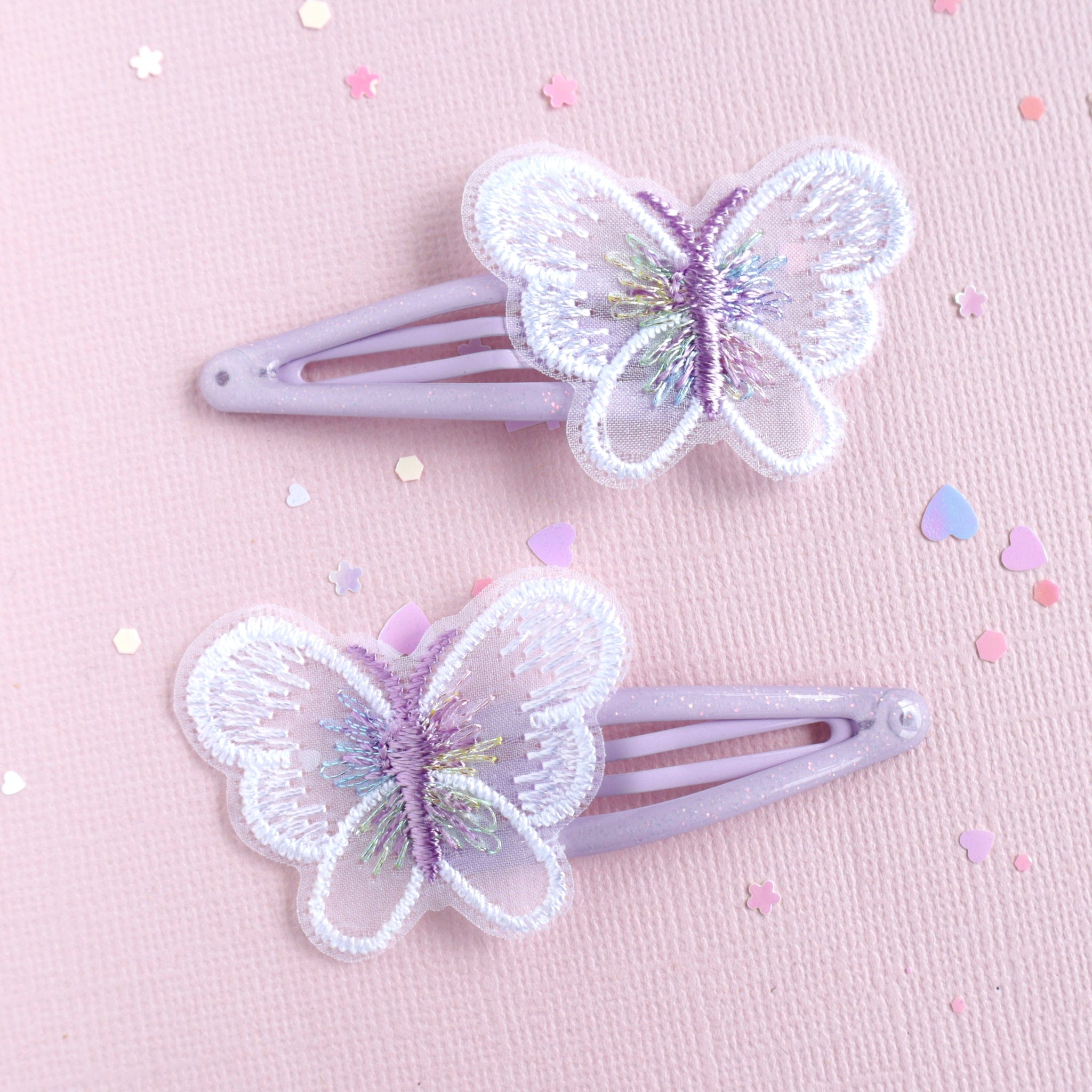 Lauren Hinkley Accessory Hair Flutter By Butterfly Purple Hair Clips
