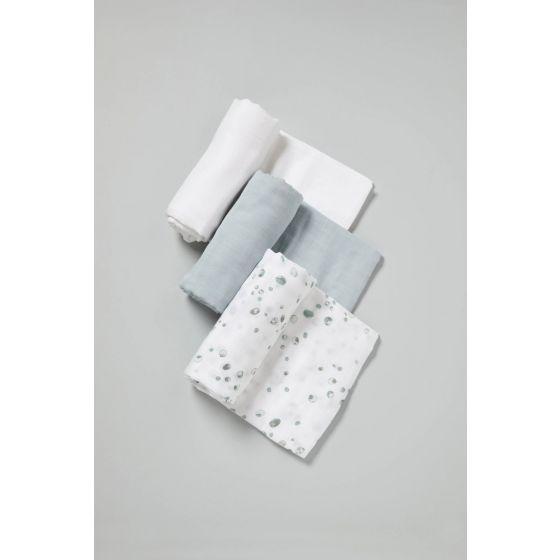 Little Bamboo Muslin Wrap 3Pk in Whisper - Parnell Baby Boutique