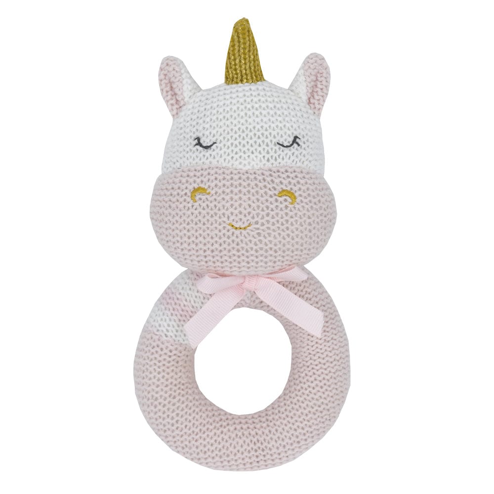 Living Textiles Baby Accessory Kenzie the Unicorn - Knitted Rattle