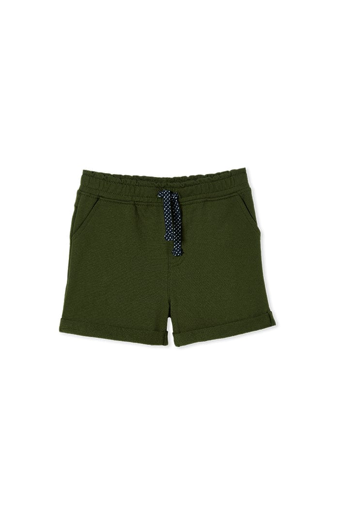 Milky Boys Pants Hunter Green Fleece Short