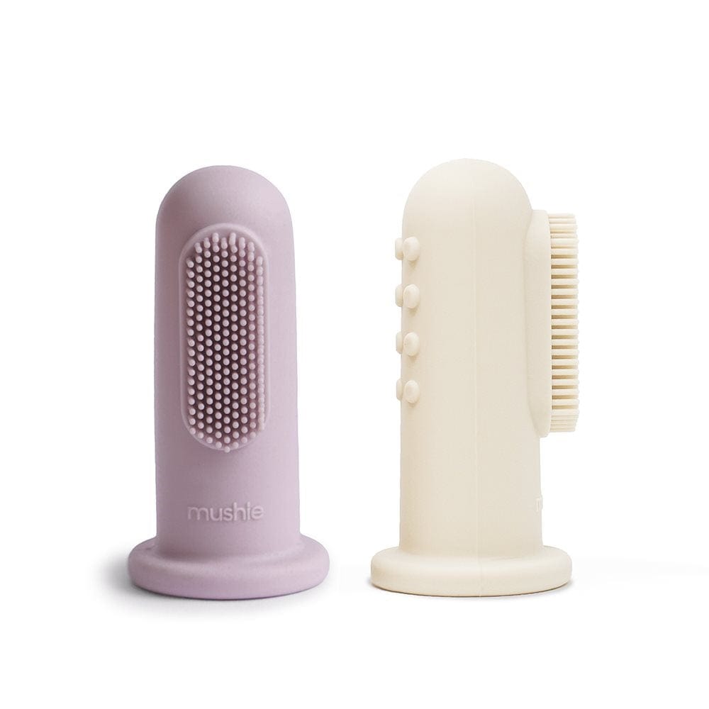 Mushie Baby Accessory Lilac / Ivory Mushie Finger Toothbrush (2 Pack)