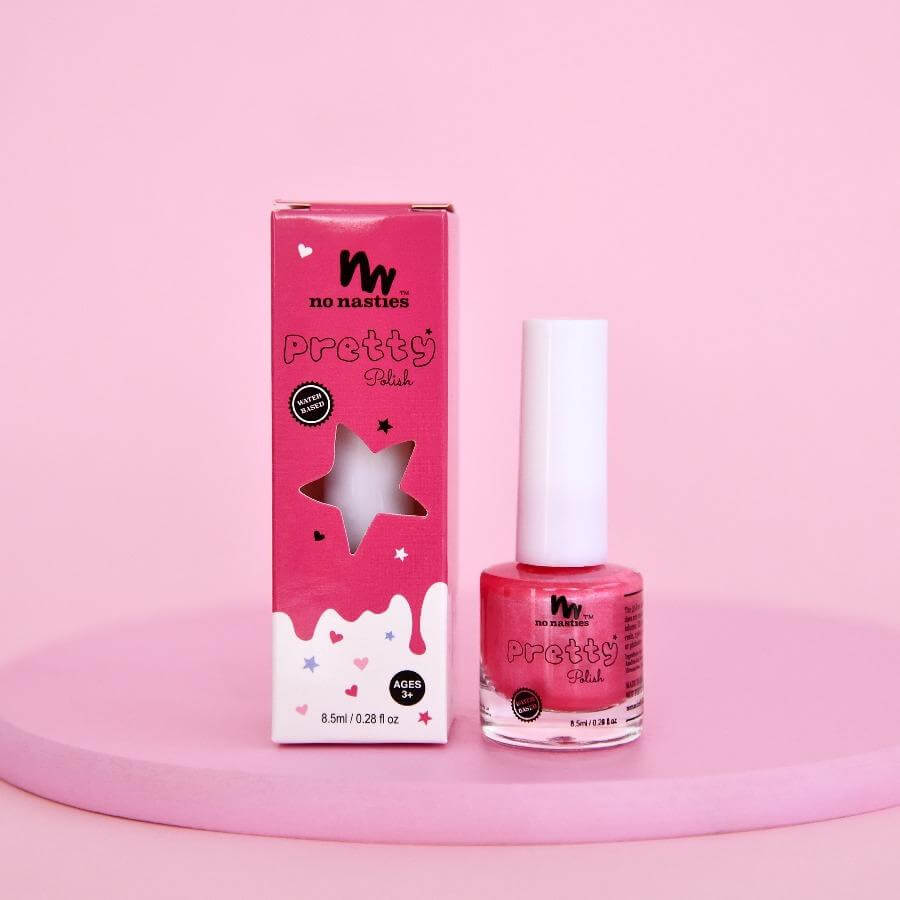 No Nasties Girls Accessory Hot Pink Pretty Polish Water-Based Nail Polish