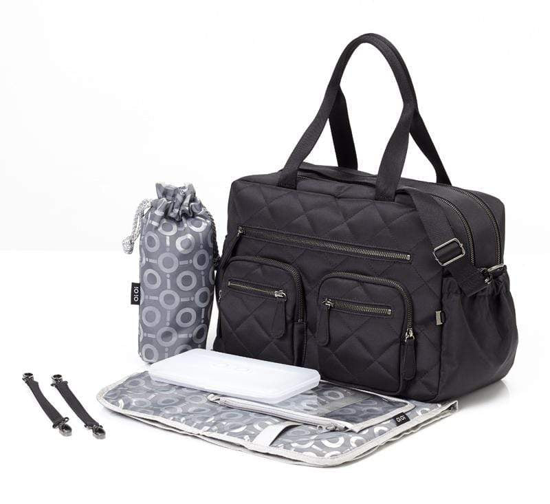 Carry All Black Diamond Quilt Nappy Bag - Parnell Baby Boutique