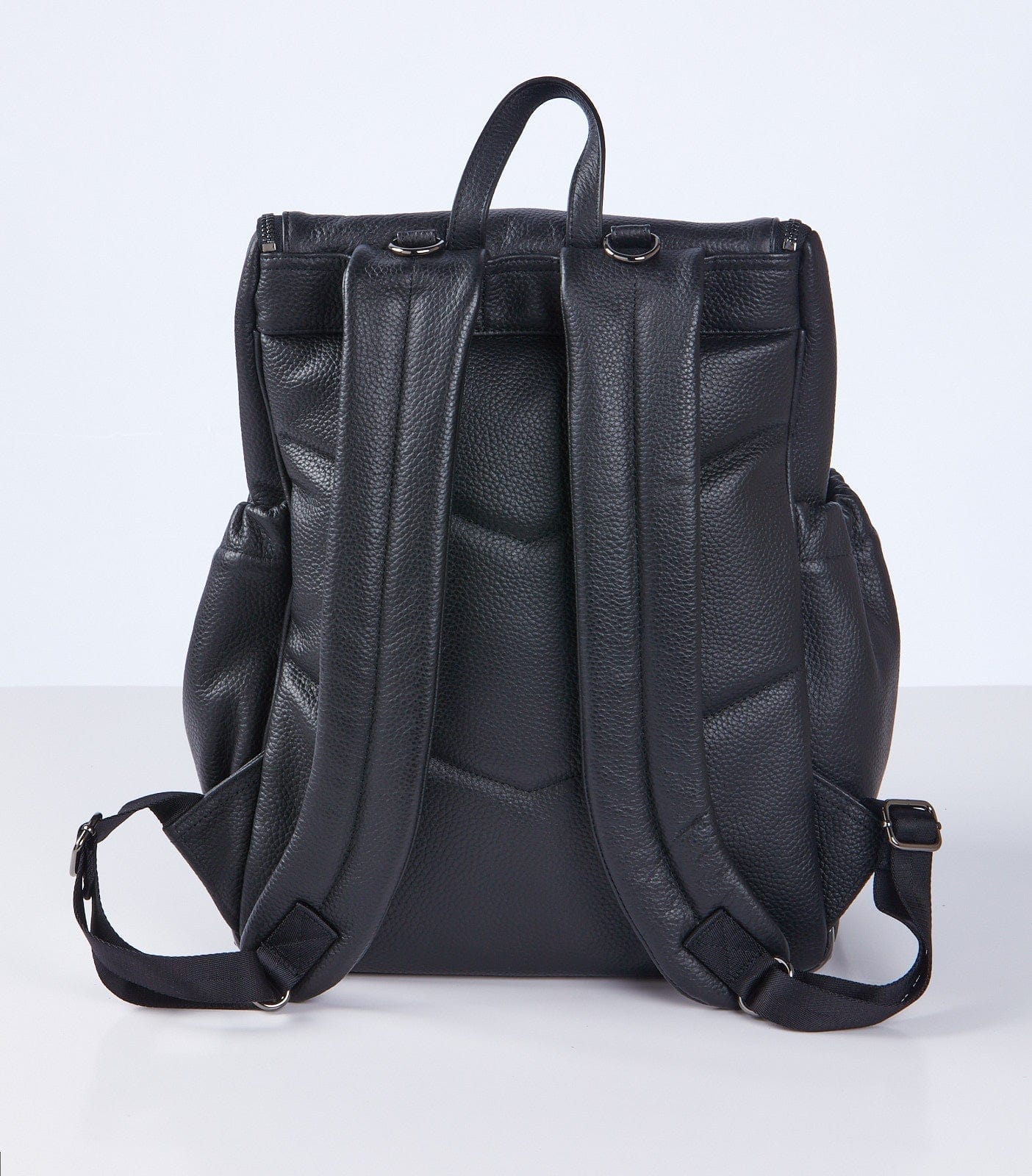 Black leather hot sale nappy backpack