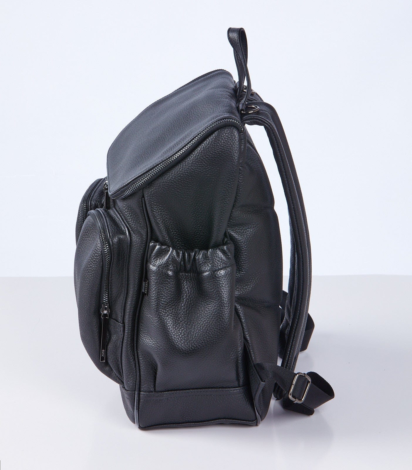 OiOi Baby Care Leather Nappy Backpack - Jet Black