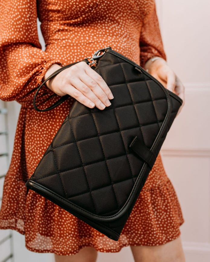 OiOi Baby Care OiOi Change Mat Clutch - Black Quilt
