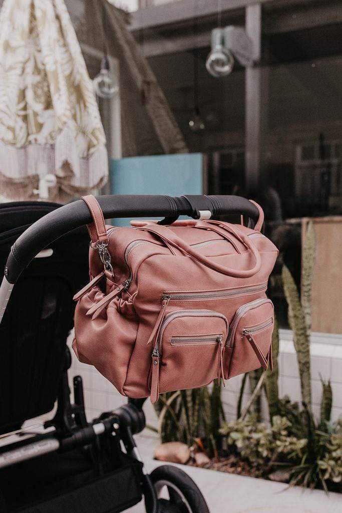 OiOi Baby Care OiOi Faux Leather Carry All Nappy Bag - Dusty Rose
