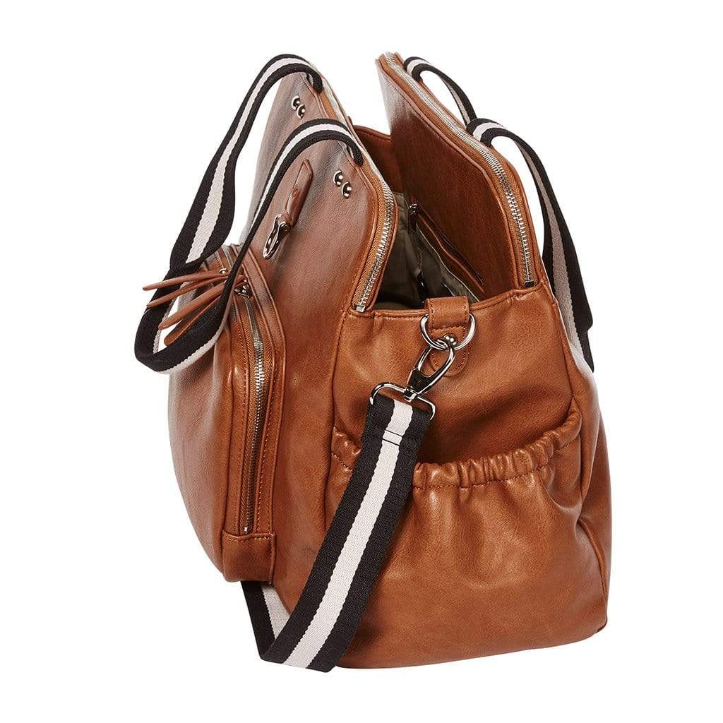 Faux Leather Tote Triple Compartment Nappy Bag - Parnell Baby Boutique