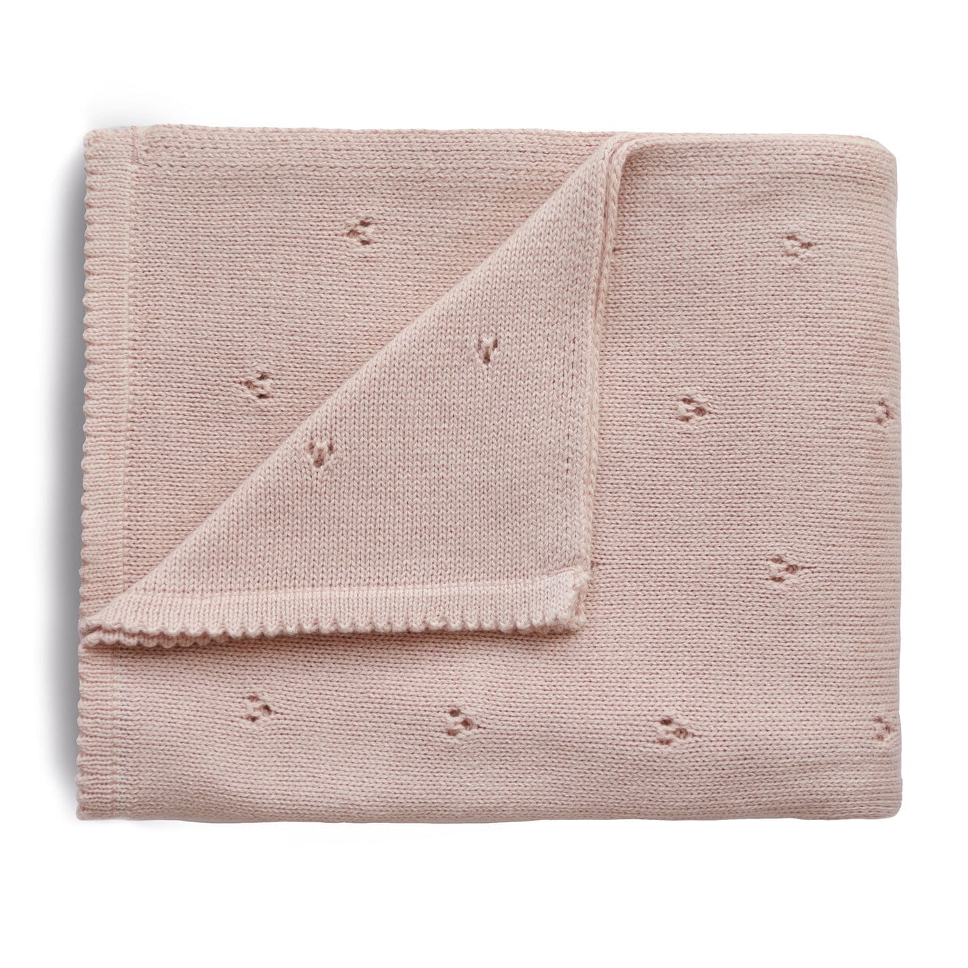 Parnell Baby Boutique Accessory Blanket Blush Mushie Pointelle Knitted Blanket
