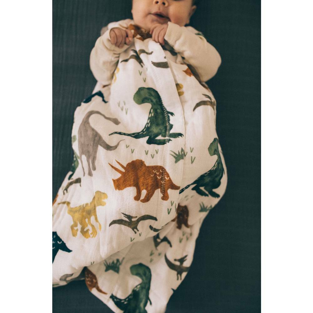 Parnell Baby Boutique Cotton Muslin Sleeping Bag - Dino Friends