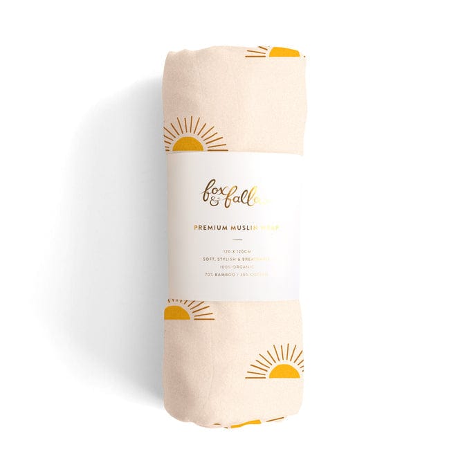 Parnell Baby Boutique Linen Blankets Suns Cream Fox & Fallow Organic Muslin Wrap Swaddle
