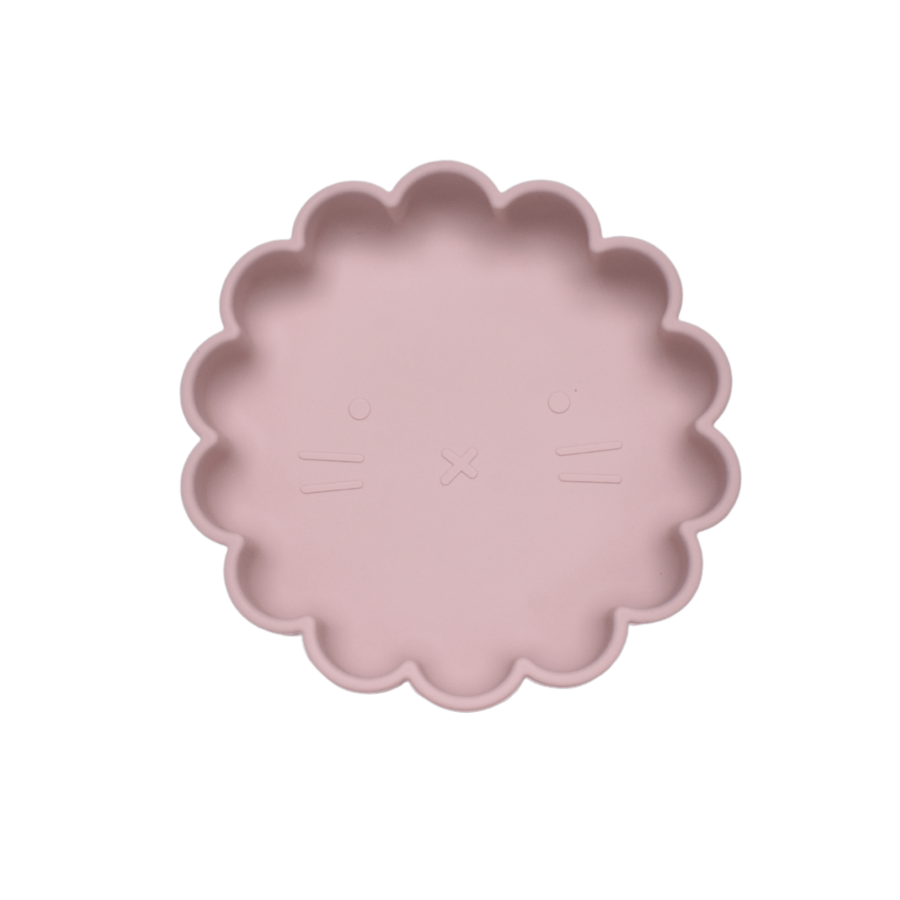Petite Eats Accessory Feeding Dusty Lilac Silicone Suction Lion Plate