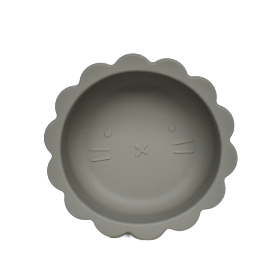 Petite Eats Accessory Feeding Sage Silicone Suction Lion Bowl