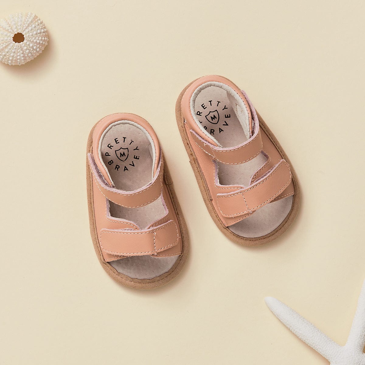 Pretty Brave Baby Shoes Baby Wilder Sandal in Coral