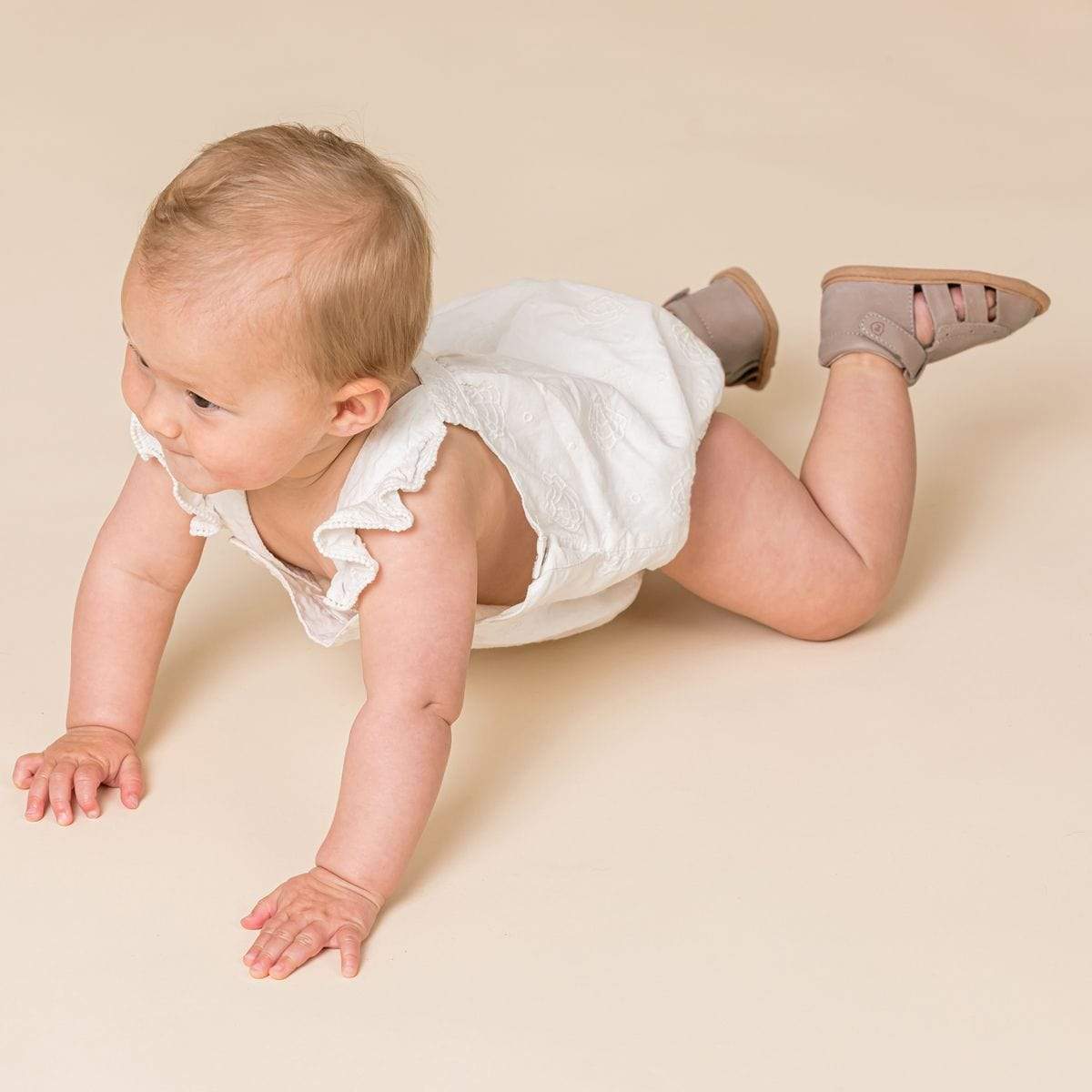 Pretty Brave Baby Shoes Charlie Sandal in Taupe
