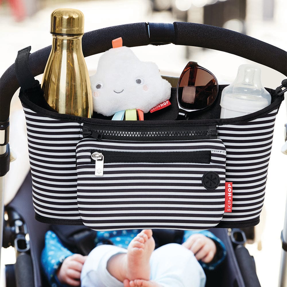 Skip Hop Baby Accessory Grab & Go Stroller Organiser - Black & White Stripe