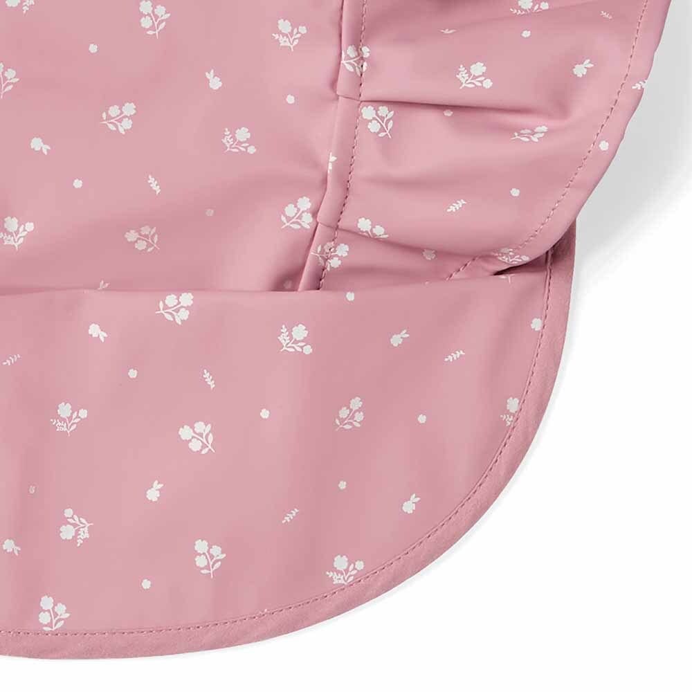 Snuggle Hunny Kids Accessory Bib Pink Fleur Frill Snuggle Bib