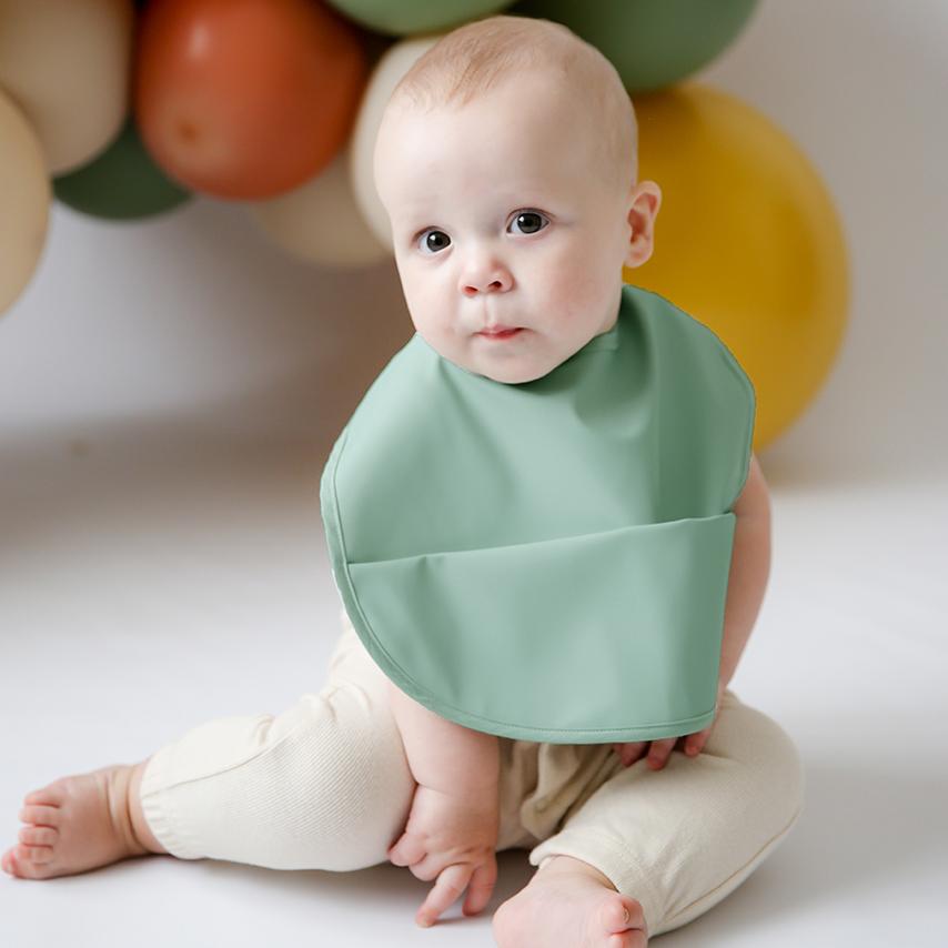 Snuggle Hunny Kids Accessory Bib Sage NEW Snuggle Hunny Waterproof Bib