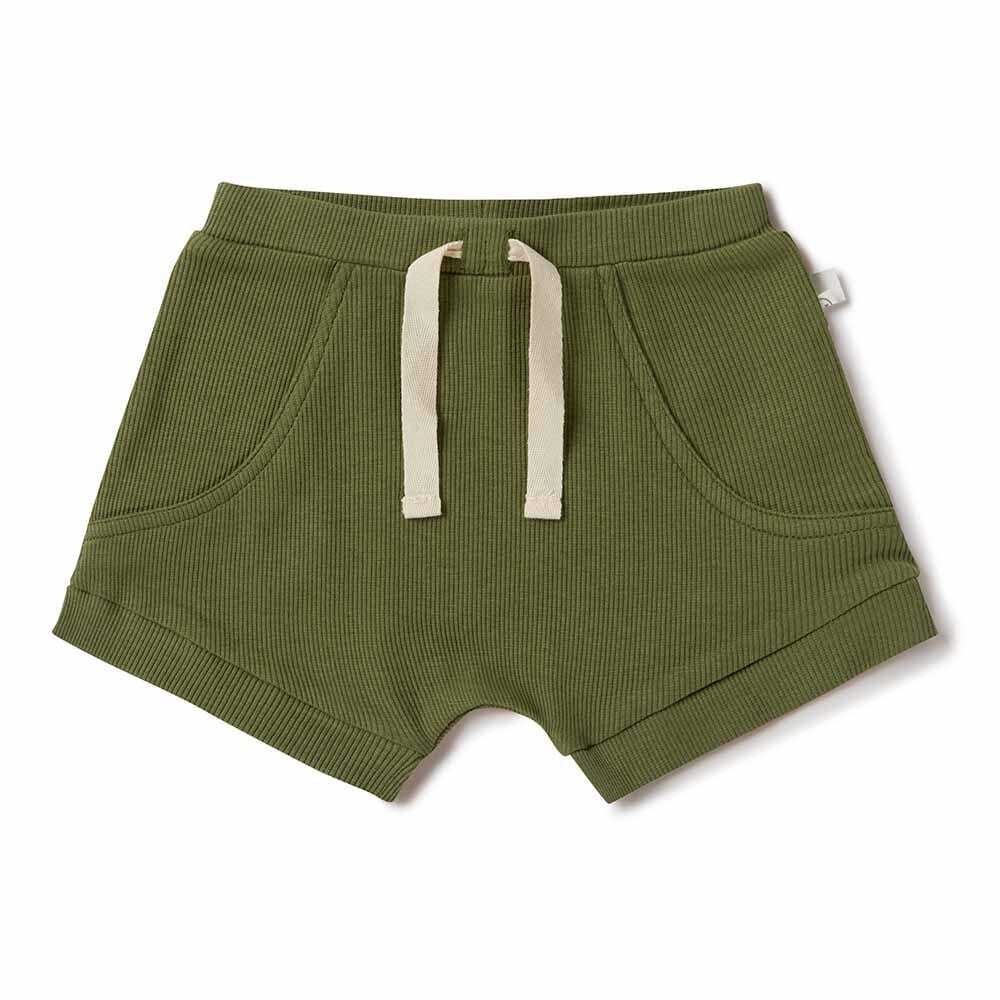 Snuggle Hunny Kids Boys Pants Olive Organic Shorts