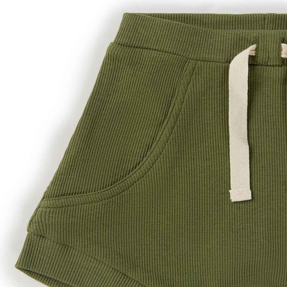 Snuggle Hunny Kids Boys Pants Olive Organic Shorts